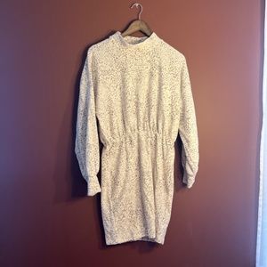 Leopard Fleece Velour Dress